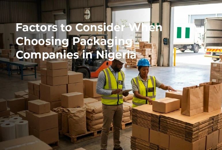 Factors to Consider When Choosing Packaging Companies in Nigeria